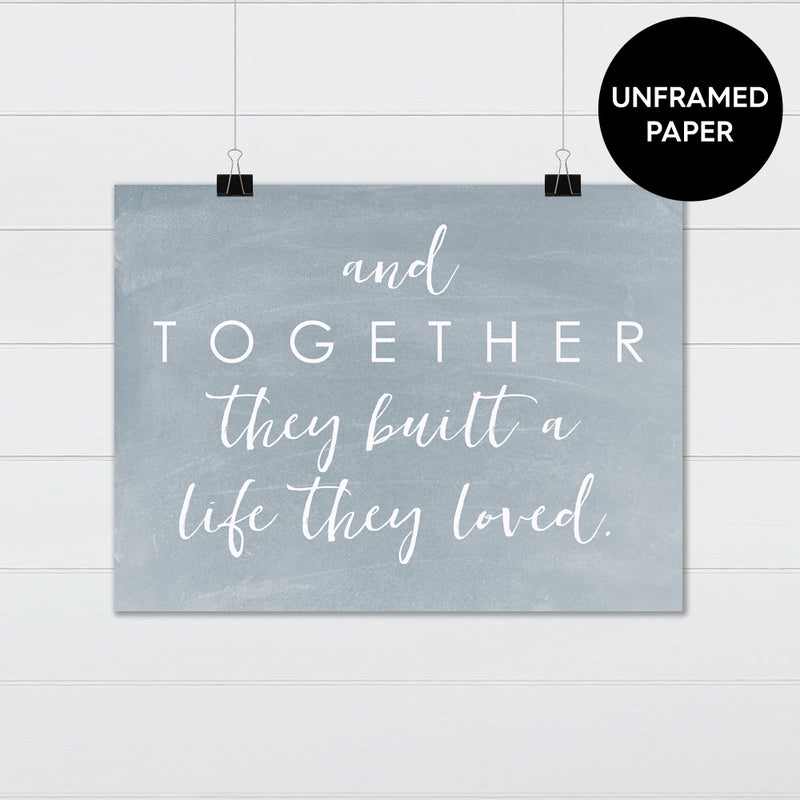 And Together Word Wall Hanging - Canvas & Wood Sign Wall Art