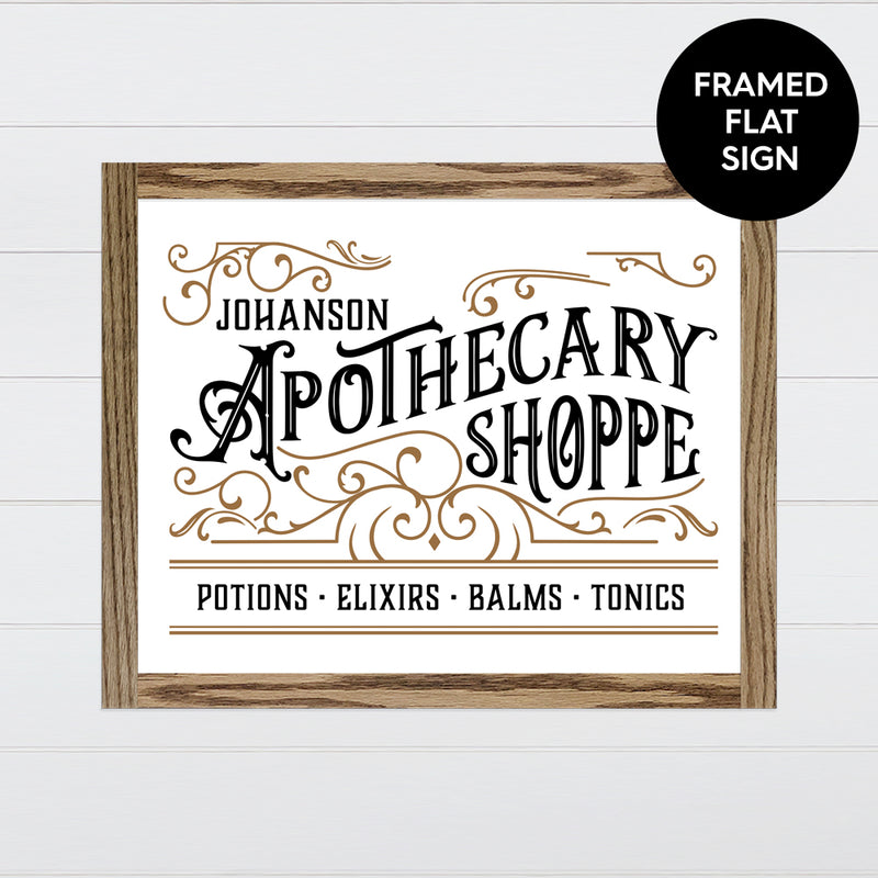 Apothecary Shoppe Canvas & Wood Sign Wall Art