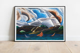 Clouds and Water Midcentury Modern Abstract Print by Arthur Dove