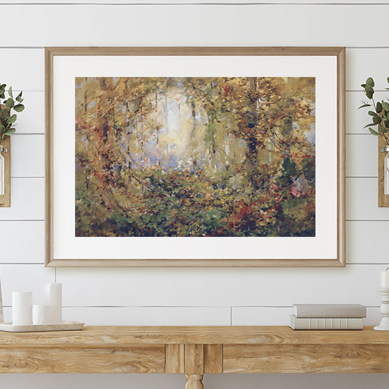 Autumn Tangle Fall Trees Painting Giclee Fine Art Print Poster or Canvas