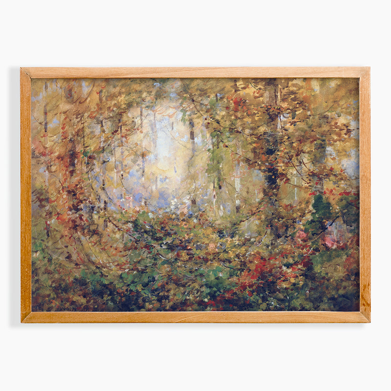 Autumn Tangle Fall Trees Painting Giclee Fine Art Print Poster or Canvas