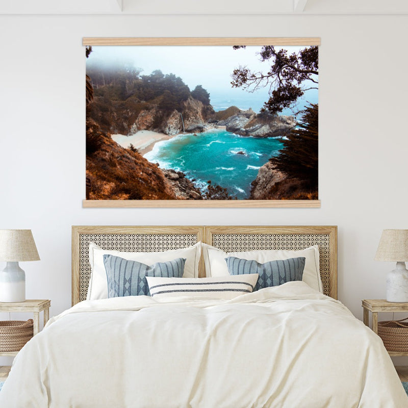 Large Big Sur Vintage Photograph Canvas Wall Tapestry