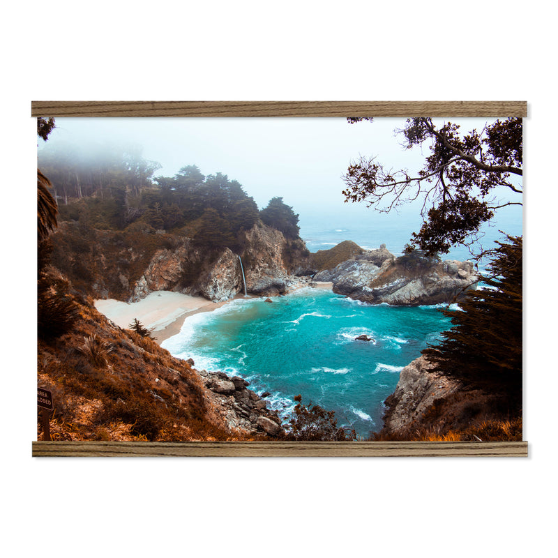 Large Big Sur Vintage Photograph Canvas Wall Tapestry