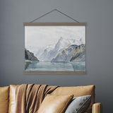 Winter Mountain Painting Canvas & Wood Sign Wall Art
