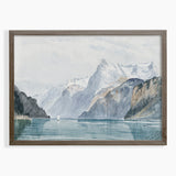 Winter Mountain Painting Canvas & Wood Sign Wall Art