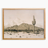 Camelback Mountain, Arizona Desert Wall Art Sketch