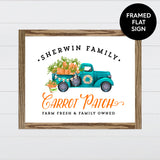 Carrot Patch Co. - Vintage Teal Truck Canvas & Wood Sign Wall Art