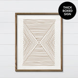 Central Line Art Canvas & Wood Sign Wall Art