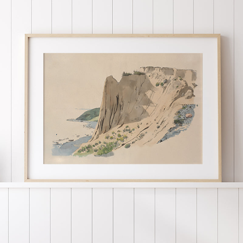 Beige Cliff Painting