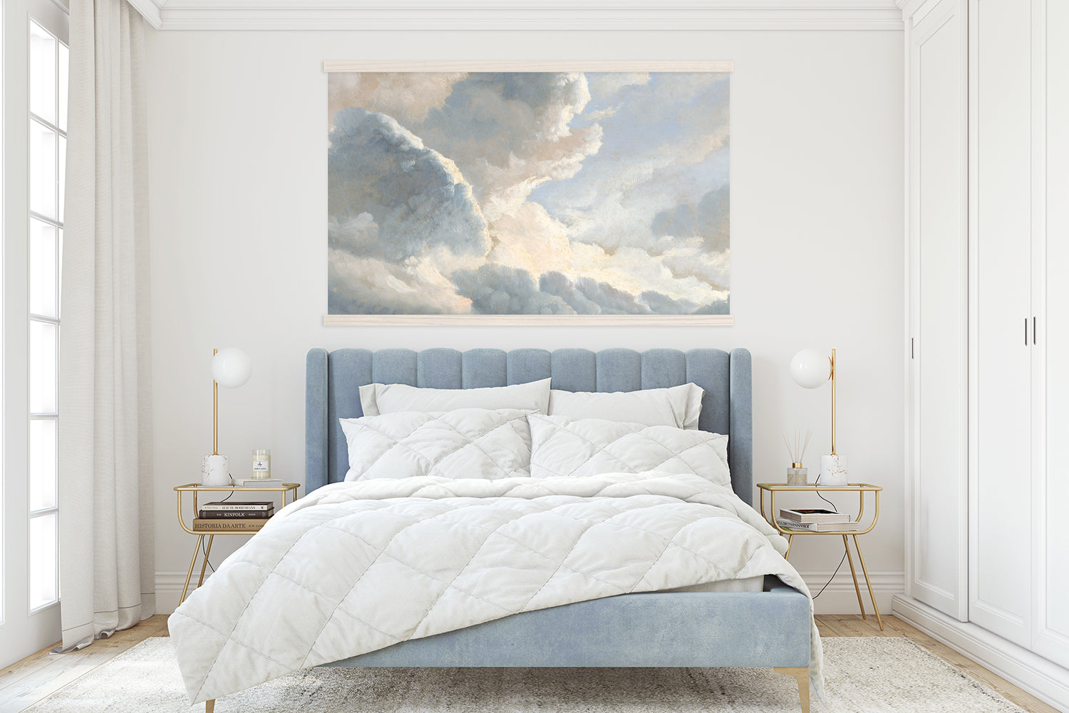 Cloud Study Large Canvas Wallpaper Tapestry with Frame