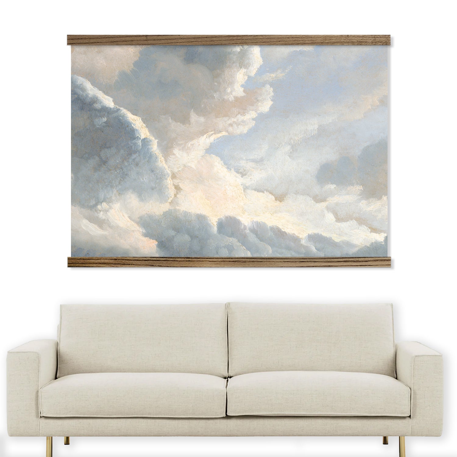 Cloud Study Large Canvas Wallpaper Tapestry with Frame