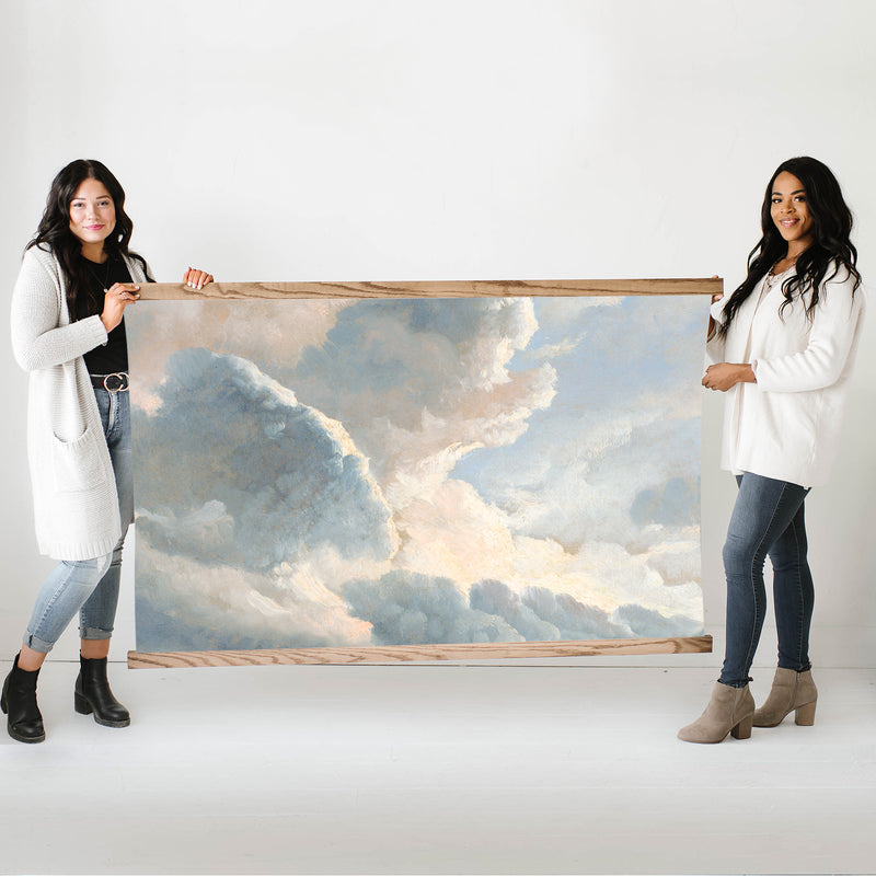 Cloud Study Large Canvas Wallpaper Tapestry with Frame