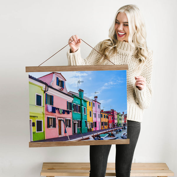 Colorful Buildings of Italy Fine Art Print - Giclee Fine Art Print Poster or Canvas
