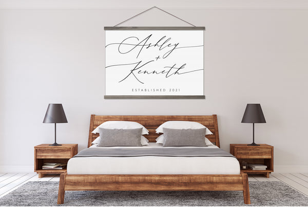 Couples Signature Canvas & Wood Sign Wall Art