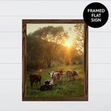 Cows Relax Canvas & Wood Sign Wall Art