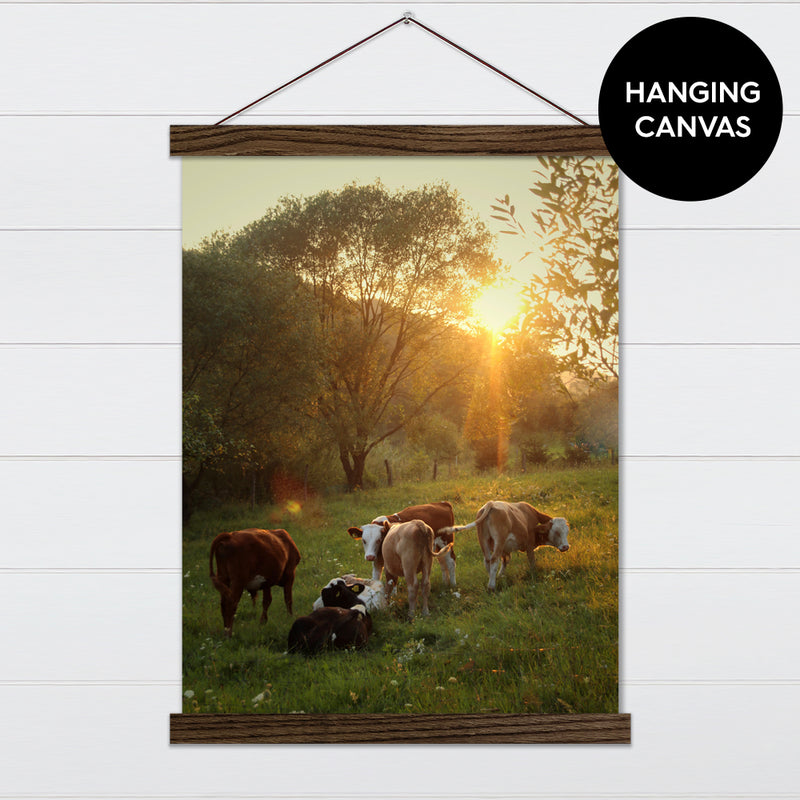 Cows Relax Canvas & Wood Sign Wall Art