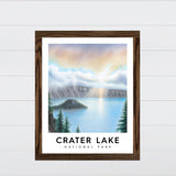 Crater Lake National Park - Canvas & Wood Sign Wall Art