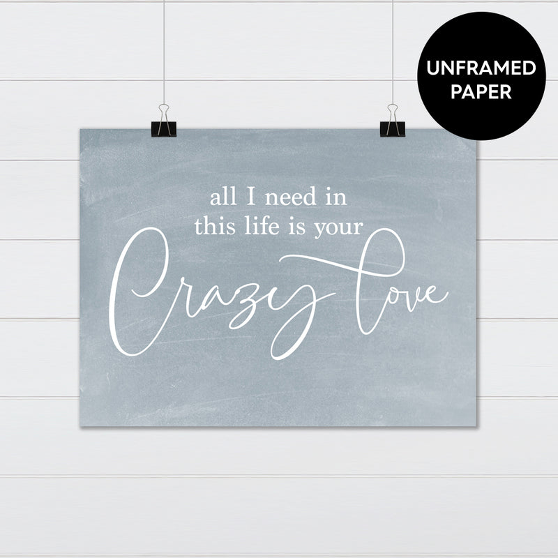 Crazy Love -  Canvas & Wood Sign Wall Art