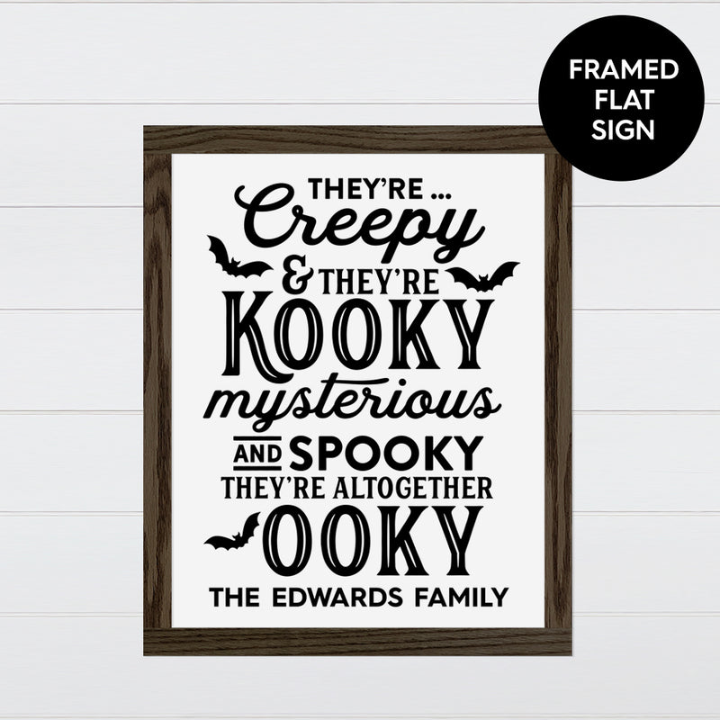 They're Creepy and They're Kooky Canvas & Wood Sign Wall Art