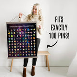 Dark Galaxy 100 Enamel Pins Hanger Collection - Rainbow Background