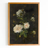 Dark Vintage Rose Wall Art Print on Canvas or Fine Art Paper