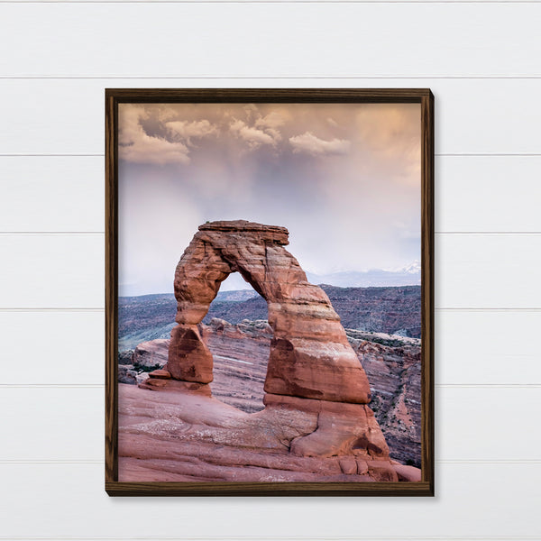 Delicate Arch Photograph Canvas & Wood Sign Wall Art