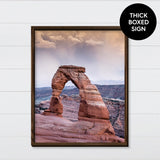 Delicate Arch Photograph Canvas & Wood Sign Wall Art