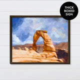 Delicate Arch Painting - Canvas & Wood Sign Wall Art