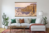Oversized Desert Painting Canvas Print - Cliffs of Egypt