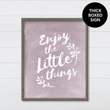 Enjoy the Little Things Canvas & Wood Sign Wall Art