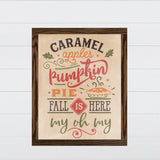 Fall is Here Canvas & Wood Sign Wall Art