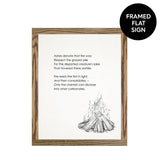 Fire Poem -  Canvas & Wood Sign Wall Art