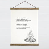 Fire Poem -  Canvas & Wood Sign Wall Art