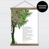 Flowering Tree Wall Hanging - Canvas & Wood Sign Wall Art