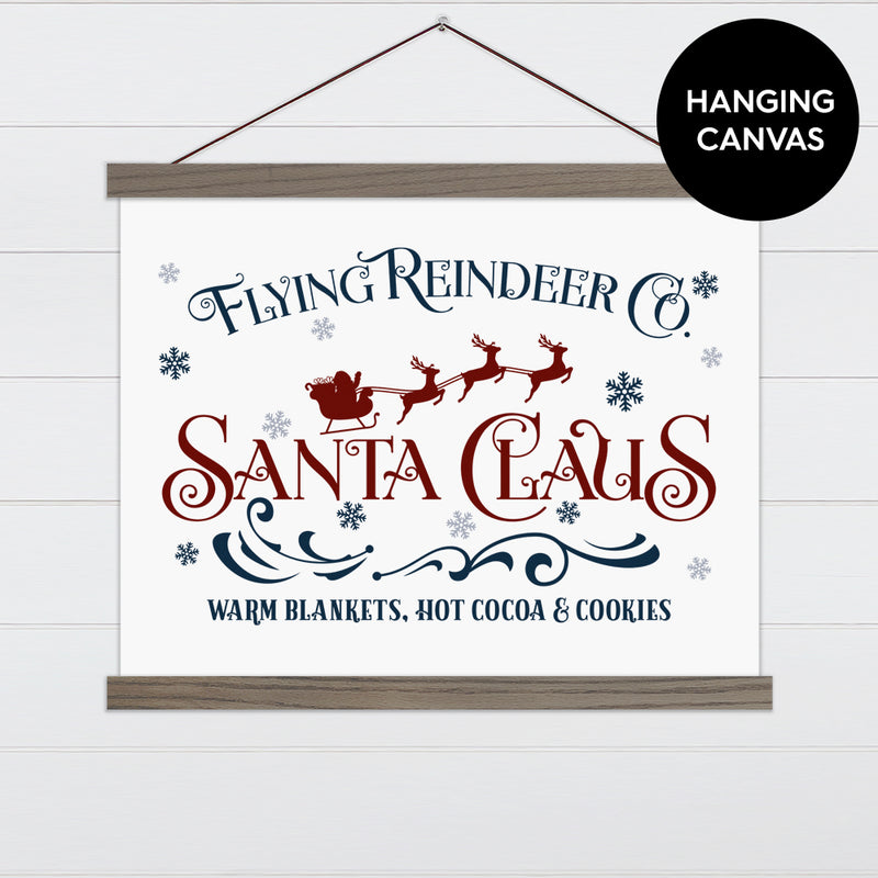 Flying Reindeer Co. Sign Canvas & Wood Sign Wall Art