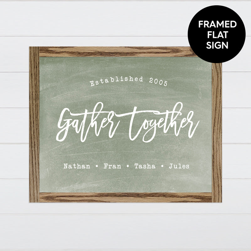 Gather Together Canvas & Wood Sign Wall Art
