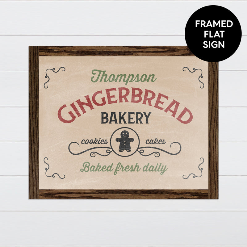 Gingerbread Company Sign Canvas & Wood Sign Wall Art