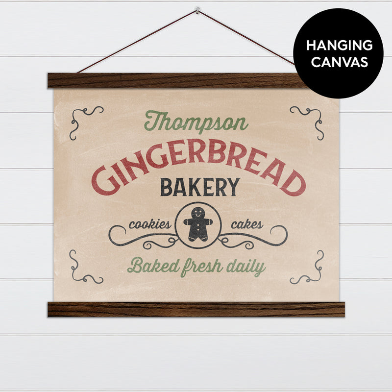 Gingerbread Company Sign Canvas & Wood Sign Wall Art