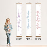 Personalized Growth Chart Made of Canvas & Wood