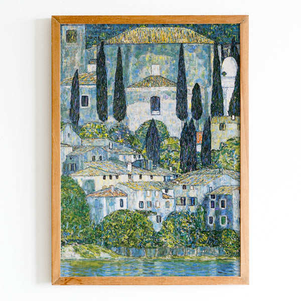 Gustav Klimt Kirche in Cassone Houses - Fine Art Poster