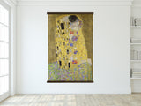 Gustav Klimt Kiss Painting - Extra Large Canvas Print Reproduction with Wood Frame