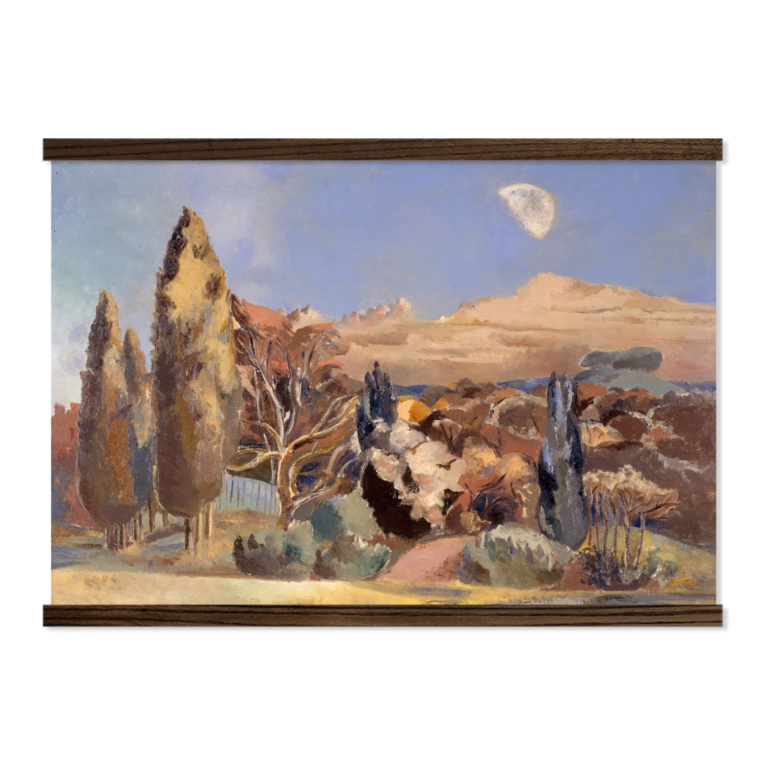 Half Moon Surreal Landscape Painting - Oversized Wall Art