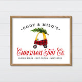 Baby Christmas Tree Co.  - Red Buffalo Plaid Toddler Coupe Canvas & Wood Sign Wall Art