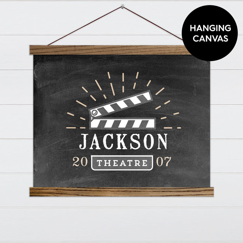 Home Theatre Canvas & Wood Sign Wall Art