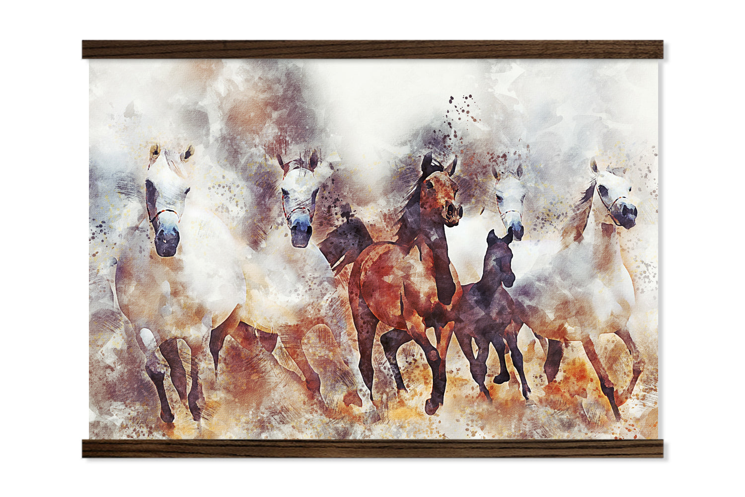 Modern Horse Painting on Large Canvas Tapestry