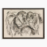 Horses Charcoal sketch
