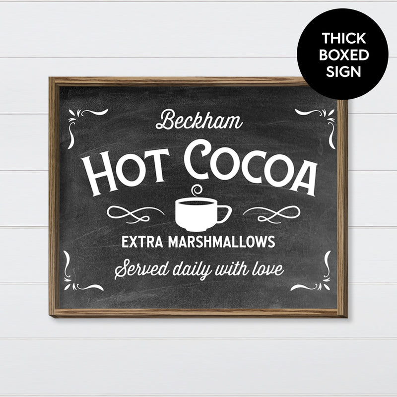Hot Cocoa Co. Canvas & Wood Sign Wall Art