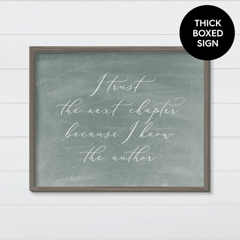 I Trust the Next Chapter Canvas & Wood Sign Wall Art