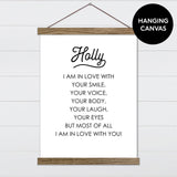 I Am In Love With - Canvas & Wood Sign Wall Art