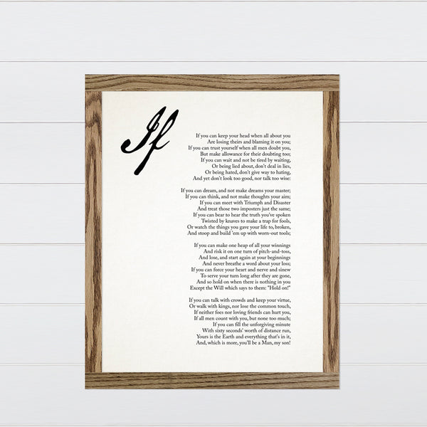If Poem - Canvas & Wood Sign Wall Art
